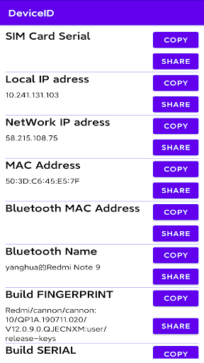 Device ID Screen 2