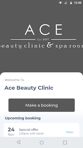 Android application Ace Beauty Clinic screenshort