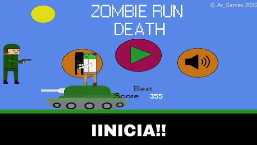 Android application Zombie run death screenshort