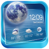 Transparent Weather & Clock icon