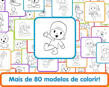 Desenhos de Pocoyo para colorir, jogos de pintar e imprimir