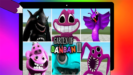 Garten Of Banban Capítulo 3 Novas páginas para colorir / Colorir todos os  novos monstros -  in 2023