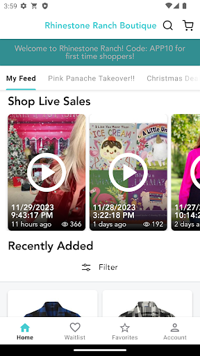 Android application Rhinestone Ranch Boutique screenshort