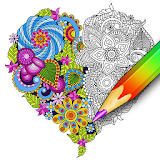 Coloring for adults  -  relaxing app - coloring book icon