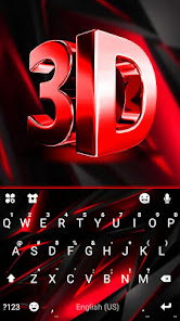 Captura de Pantalla 5 Red Black 3D Teclado android