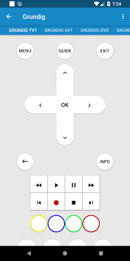 Grundig Remote Control Screen 3