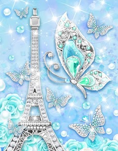 Turquoise Diamond Butterfly Live Wallpaper For PC installation