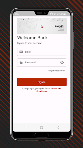 Android application Excess Elite CRM screenshort