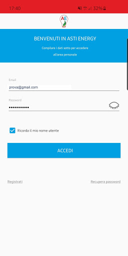 Android application AEnergy screenshort