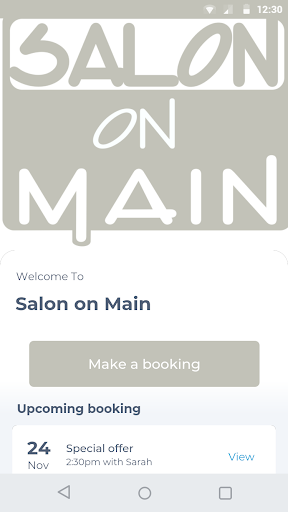 Android application Salon on Main screenshort
