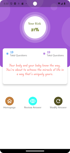 C-Section Risk Predictor Screen 2
