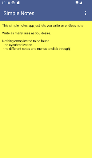 Android application Simple Notes screenshort