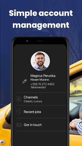 Android application Taksimestari Driver screenshort
