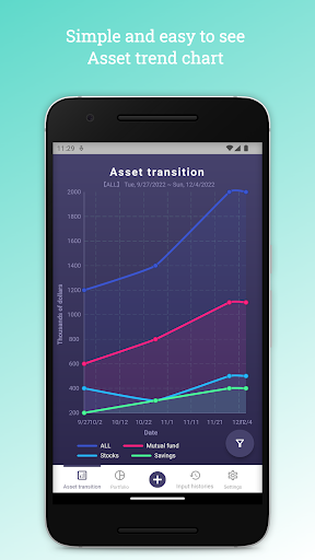 Android application One Money - Asset management screenshort
