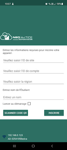 Android application NEOAviTICE Supervision Cloud screenshort