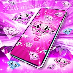 Pink diamonds live wallpaper