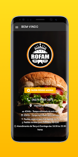 Android application Rofam Lanches screenshort