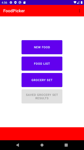 Android application FoodPicker screenshort