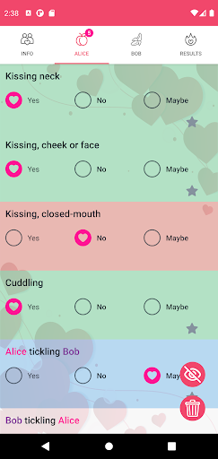Yes/No/Maybe list Pro Screen 2