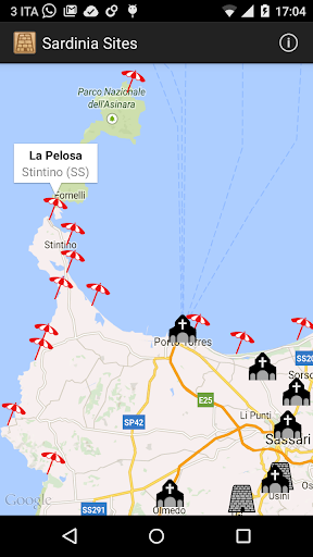 Android application Sardinia Sites screenshort