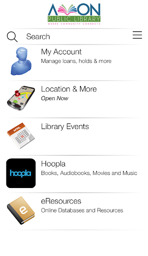 Android application Avon Washington Twp Public Lib screenshort