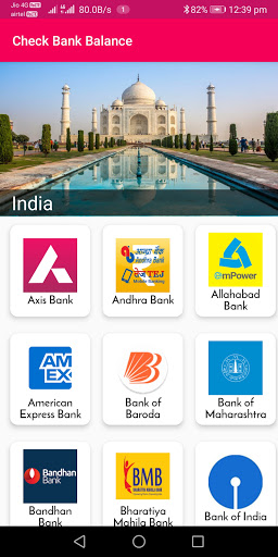 Android application Bank Balance Check - All Banks screenshort
