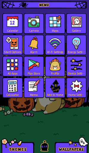 Cute Halloween Shiba Theme Screen 2