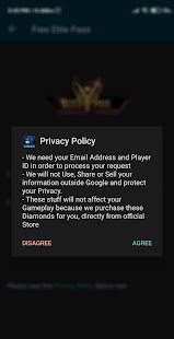 Free Diamonds & Elite Pass Screenshot