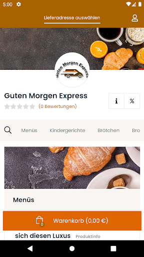 Android application Guten Morgen Express screenshort