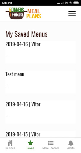 5 dinners 1 hour Screen 2