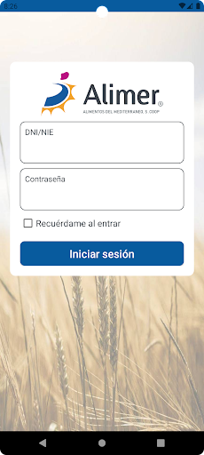Android application Alimer Trabajadores screenshort