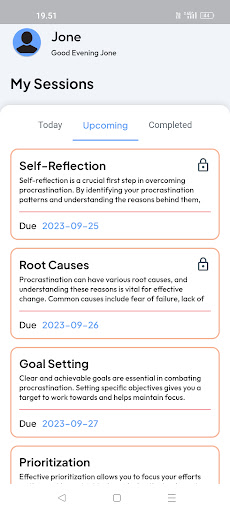 Android application Luminexa screenshort