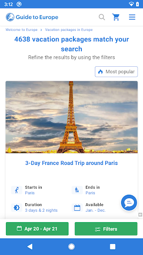 Guide to Europe Screen 2