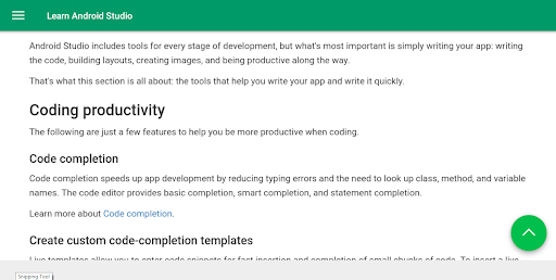 Screenshot of Learn Android Studio Offline