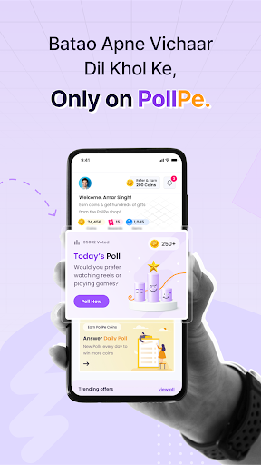 Android application PollPe: Earn Cash for Opinions screenshort