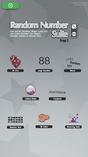 Android application Random Number Suite v2 screenshort