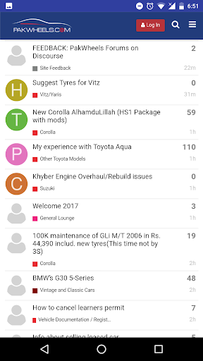 PakWheels Forums Screen 3
