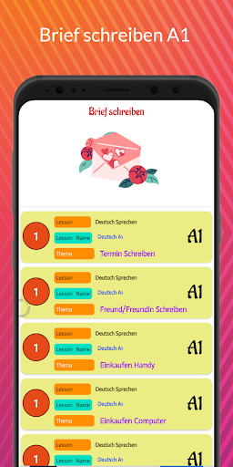 Android application Brief schreiben Deutsch A1 screenshort