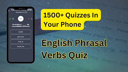 English Phrasal Verbs Quiz Screen 3