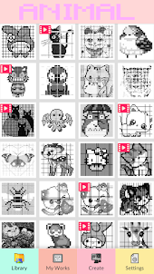 Cross Stitch Art Animal Pixel