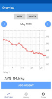 screenshot of Weight Tracker - BMI calculato