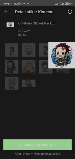 Kimetsu Cute Sticker WhatsApp