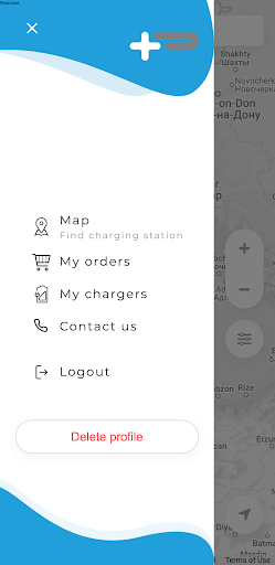 Android application Plus EV-Charge screenshort