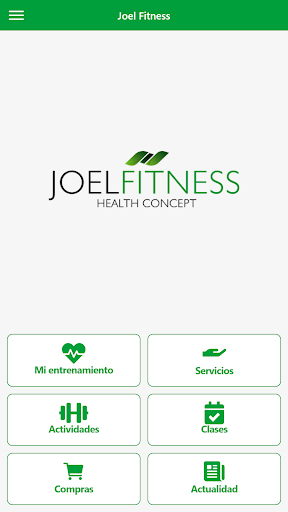 Android application Joel Fitness Health Concept screenshort