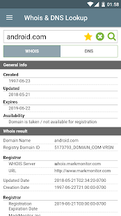 Whois & DNS Lookup - Domain/IP