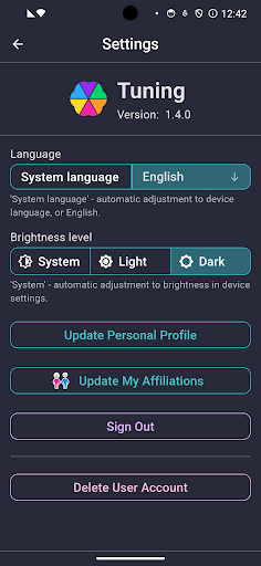 Android application Tuning.Me screenshort