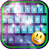 Sparkly Galaxy Keyboard Themes with Emoticons icon