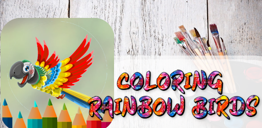 Rainbow Birds Coloring Book