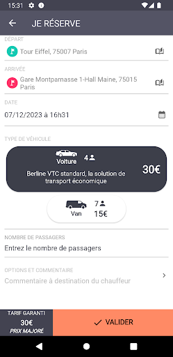 illico cars vtc Screen 2