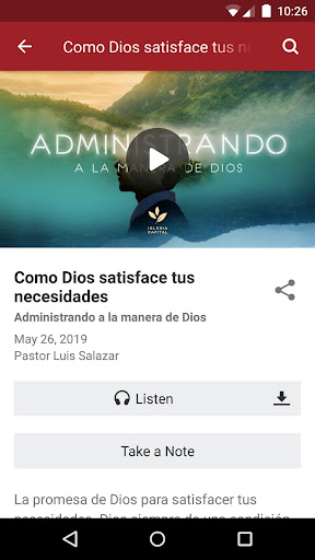 Iglesia Capital App Screen 2
